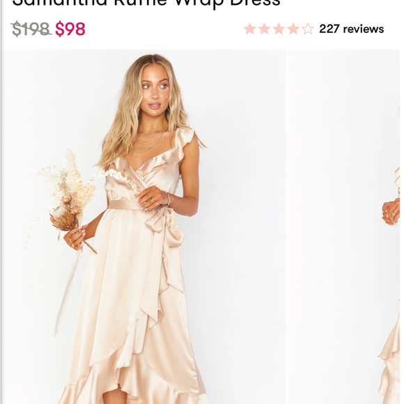 NWT show me your mumu Samantha ruffle bridesmaid dress size medium - Picture 4 of 8